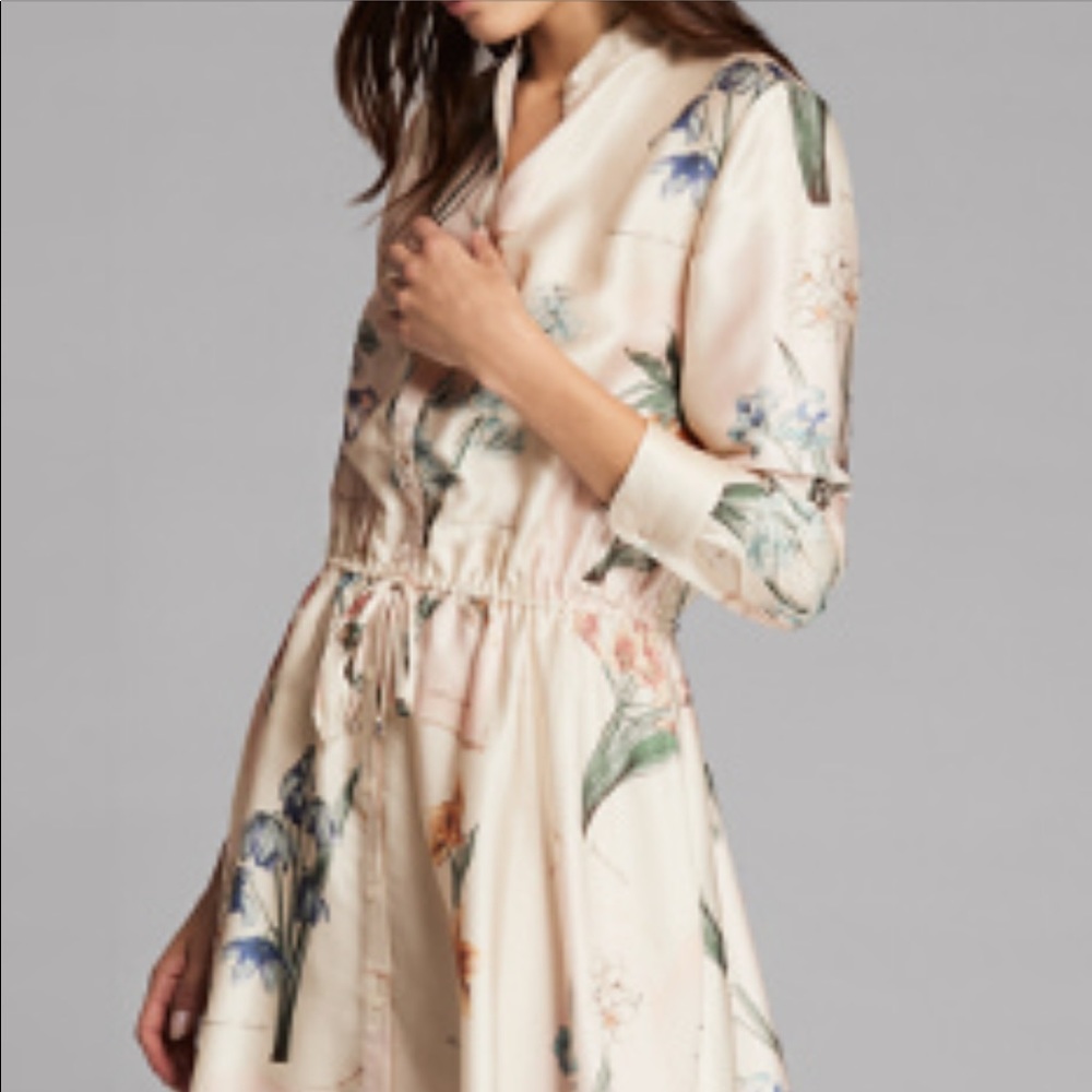 Ralph Lauren Floral Hanker-chief Hem Dress